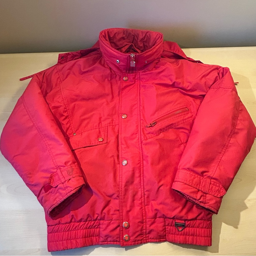 Vintage Tyrolia by Head Bright Red Ski Jacket